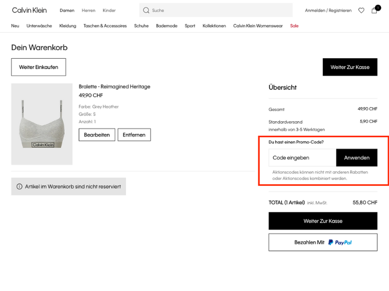 Calvin Klein Rabattcode