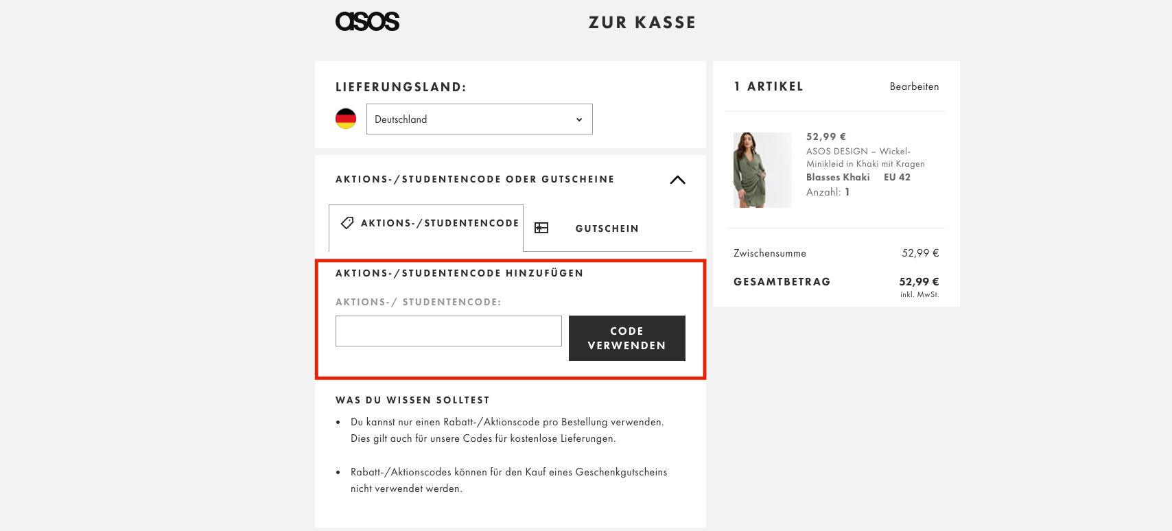 ASOS Rabattcode