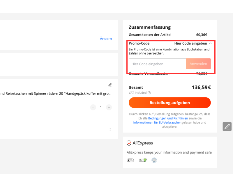 AliExpress Rabattcode